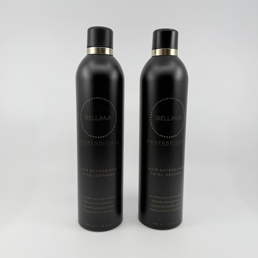 2 PACK Bellami Hair Extensions Total Defense Heat Protection Spray 11.8oz NEW